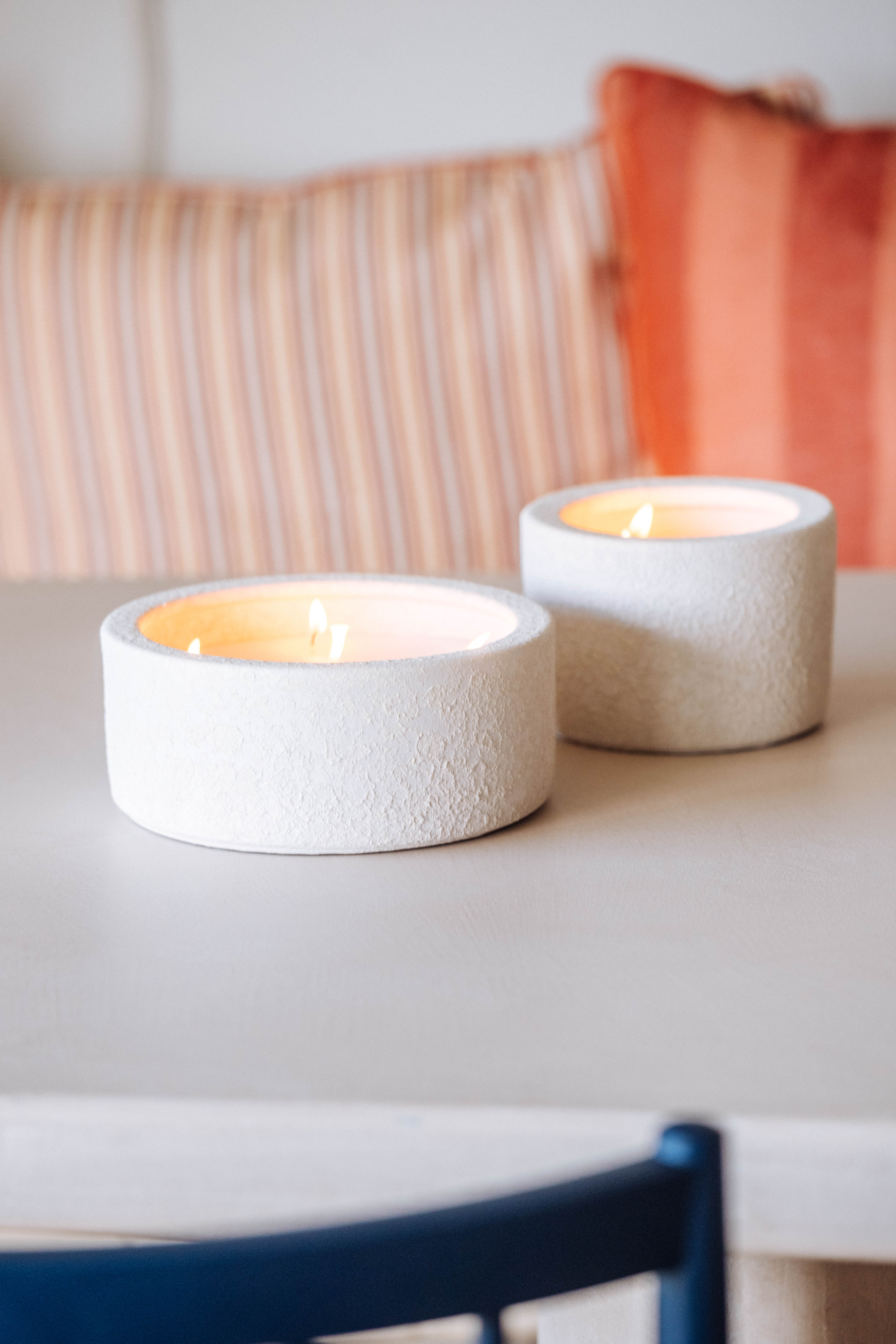 Warm White Indoor Candle