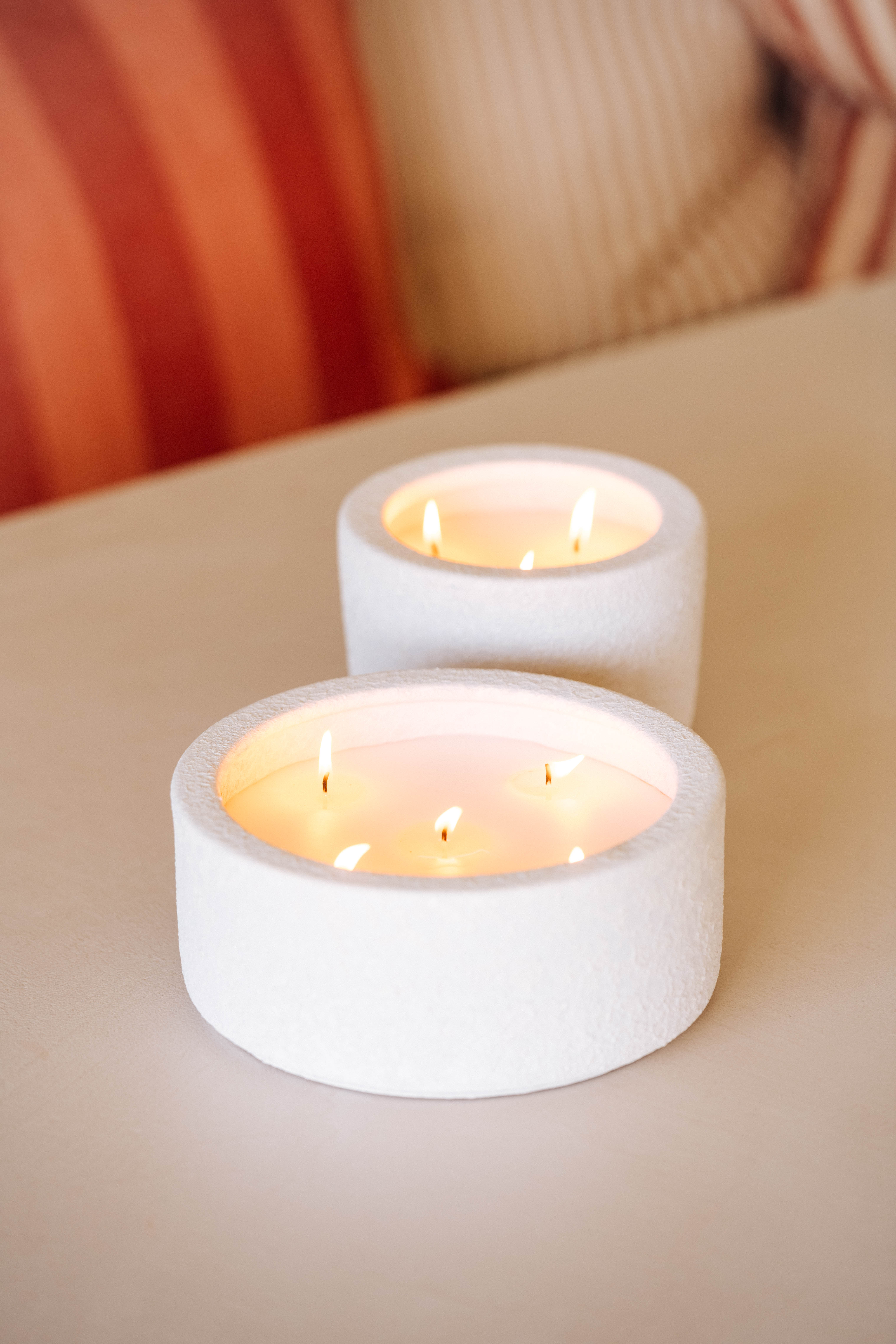 Warm White Indoor Candle