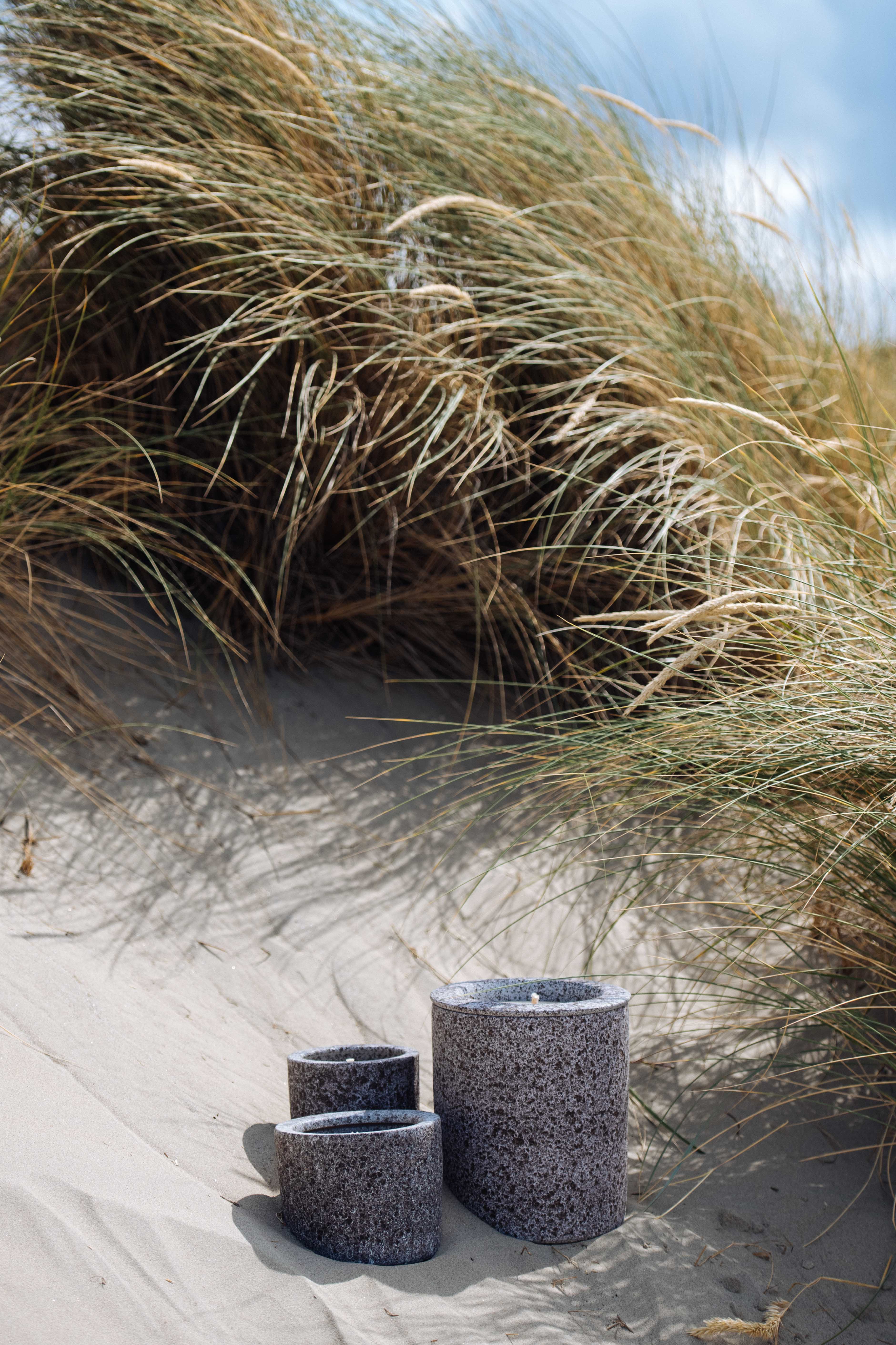 Ash Grey Outdoor Candle