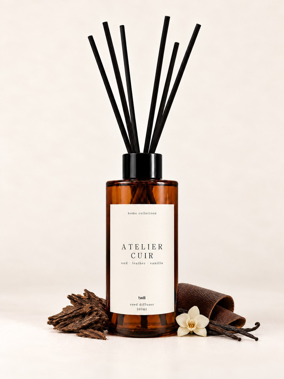 twili Atelier Cuir reed diffuser, 180 ml